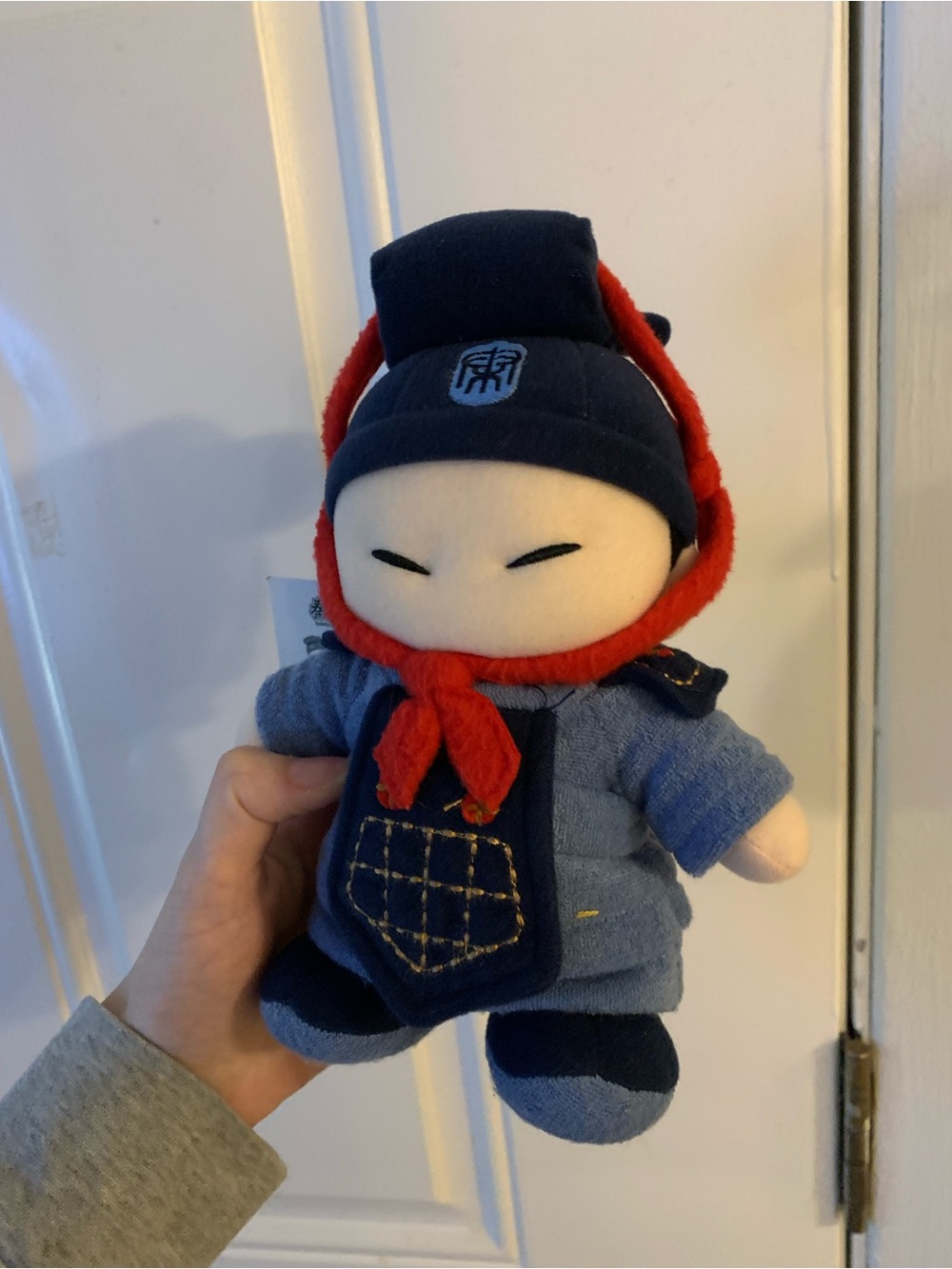 Qin qin baby samurai terracotta warrior blue and red plush toy nwt